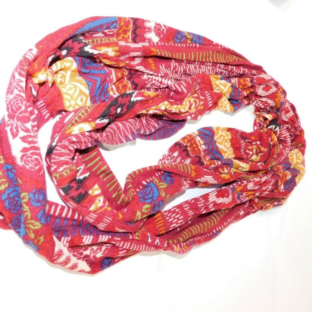 Unbranded Infinity Scarf Red Blue Green Floral